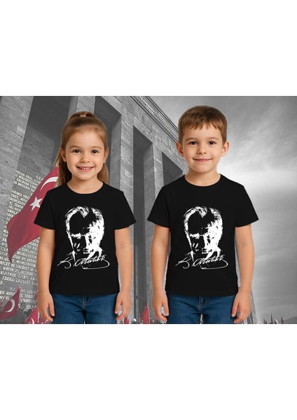 Unisex Ay Yıldızlı T-Shirt 19 Mayıs 29 Ekim 23 Nisan 10 Kasım Atatürk Çocuk Tişört