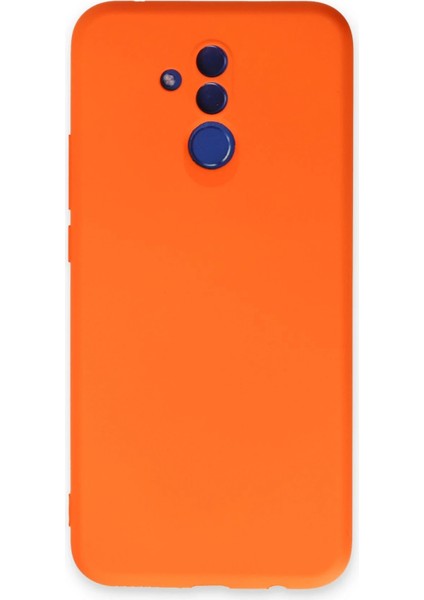 Bfs Huawei Mate 20 Lite Kılıf Nano Içi Kadife Silikon - Turuncu