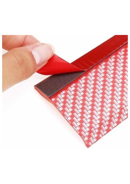 Kırmızı 2,5m Araba Oto Tampon Koruyucu Şerit ve 5m Araba Dekorasyon Trim Şeridi Seti - ZQ8K3X modelleri