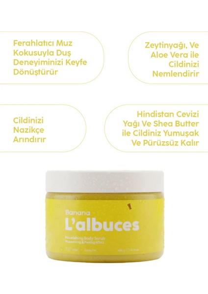 Banana Body Scrub 400GR – Vegan, Temiz Içerikli, Muz Kokulu Pürüzsüz Cilt Bakımı modelleri