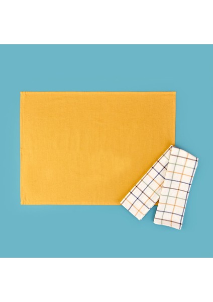 Madison 2'li Kurulama Bezi - Ekru / Renkli - 50X70 cm