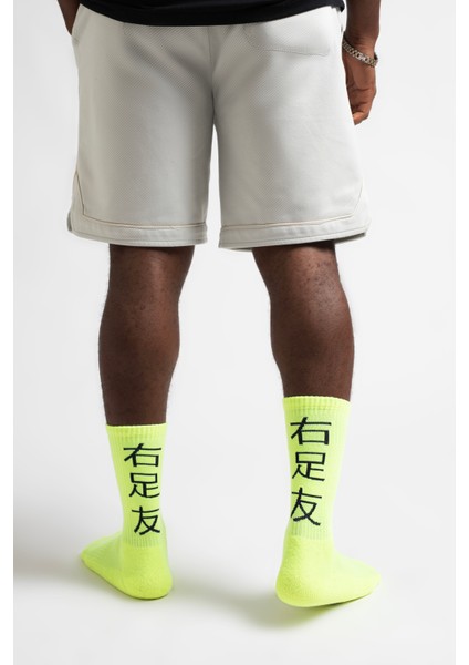 Japaneon Starter Pack (3 Pack) Neon Turuncu Pembe Sarı Unisex Lifestyle & Spor 3'lü Çorap modelleri