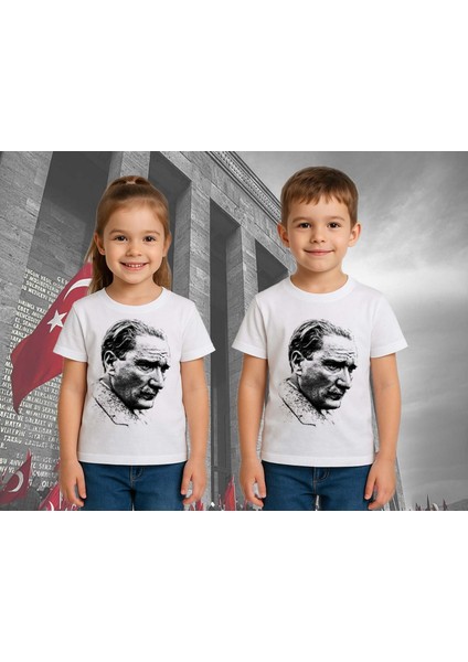 Unisex Ay Yıldızlı T-Shirt 19 Mayıs 29 Ekim 23 Nisan 10 Kasım Atatürk Çocuk Tişört