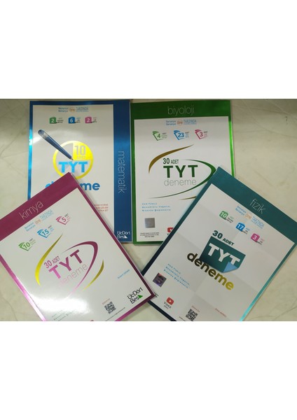 Üçdörtbeş Yayınları Tyt 10'lu Matematik Deneme+Fizik+Kimya+Biyoloji 30 Lu Deneme
