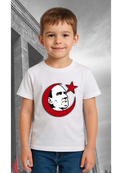 Unisex Ay Yıldızlı T-Shirt 19 Mayıs 29 Ekim 23 Nisan 10 Kasım Atatürk Çocuk Tişört fiyatları
