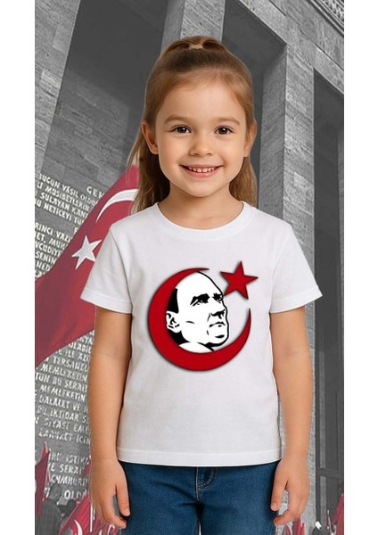 Unisex Ay Yıldızlı T-Shirt 19 Mayıs 29 Ekim 23 Nisan 10 Kasım Atatürk Çocuk Tişört modelleri
