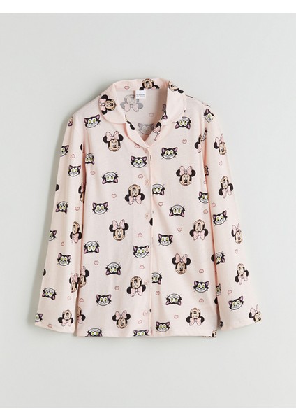 Yeni Sezon Gömlek Yaka Minnie Mouse Baskılı Kız Çocuk Pijama Takımı fiyatları