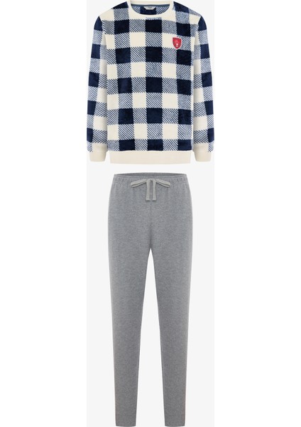 Ekoseli Erkek Oversize Gingham Jogger Pijama Takımı