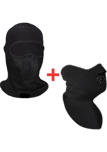 Motosiklet Balaklava + Rüzgar Geçirmez Maske
