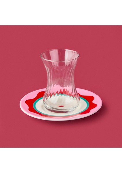 Kitchen Granny Çay Tabağı - Pembe / Kırmızı - 13 cm fiyatları