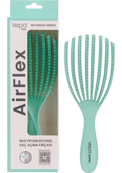 Airflex Multifonksiyonel Dolaşık Açıcı Saç Fırçası, Kolay Tarama, Elektriklenme Önleyici