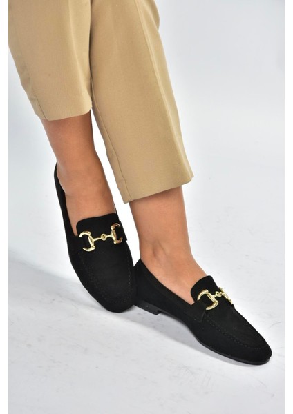 V780161202 Siyah Süet Günlük Kadın Ayakkabı modelleri