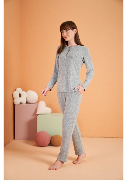Kadın Gri Pijama Takımı 28015 fiyatları
