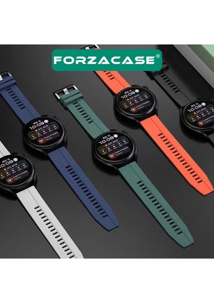 Huawei Watch Ultimate 2 ile Uyumlu Tokalı Çizgi Desen Silikon Kordon Kayış - FC369 modelleri