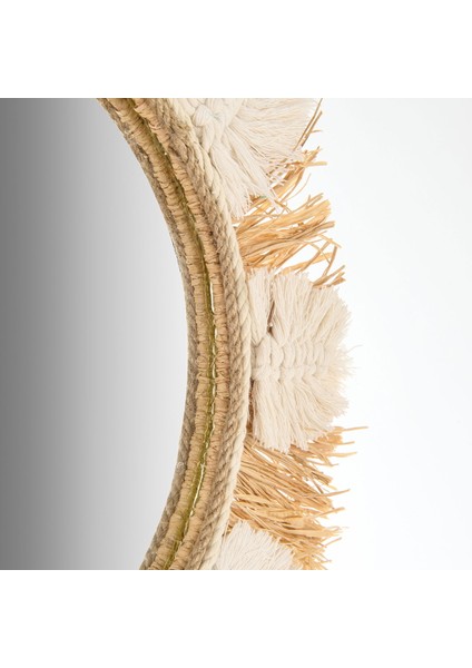 Deco Boho Ayna - Beyaz - 40 cm modelleri