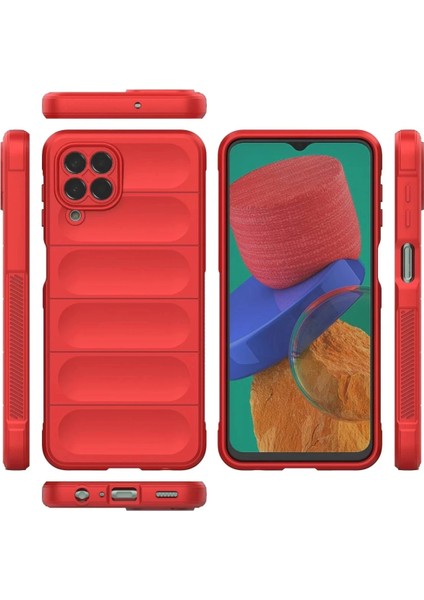 Bfs Samsung Galaxy M33 Kılıf Optimum Silikon - Kırmızı modelleri
