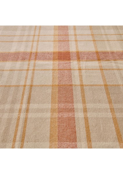 Ekose Masa Örtüsü - Ekru / Kiremit - 150X200 cm modelleri