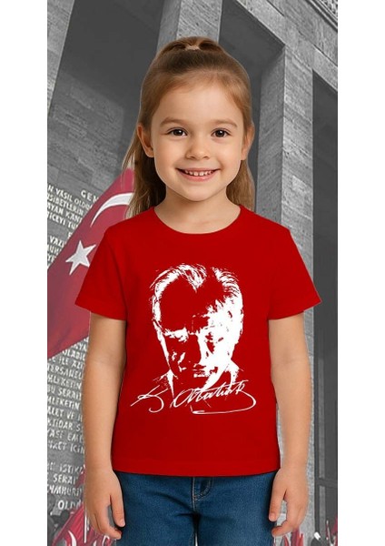 Unisex Ay Yıldızlı T-Shirt 19 Mayıs 29 Ekim 23 Nisan 10 Kasım Atatürk Çocuk Tişört modelleri