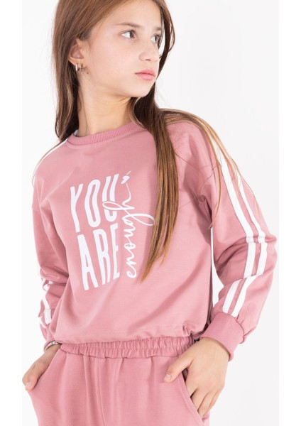 Pembe Yazı Baskılı Kargo Cep Detaylı Kız Çocuk Takım 22776 fiyatları