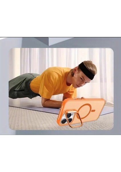 Apple iPhone 14 Pro Max Kamera Lens Koruma Hediyeli Magsafe Özellikli Standlı Premium Lüks Kılıf