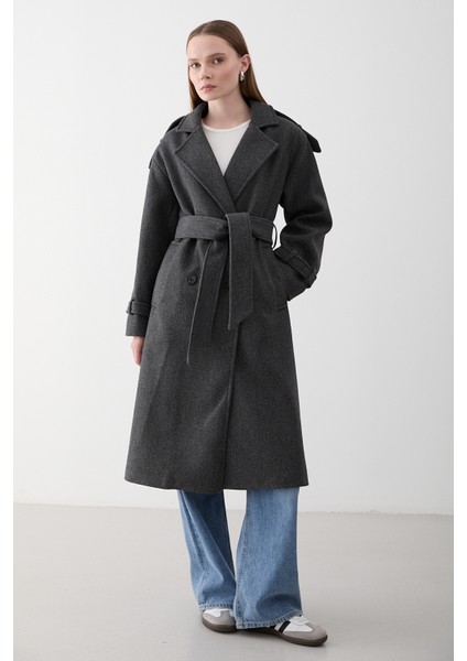 Antrasit Kaşe Kaban - 6047