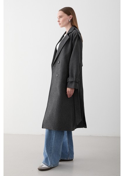 Antrasit Kaşe Kaban - 6047 modelleri