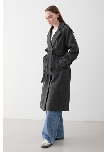 Antrasit Kaşe Kaban - 6047 fırsatları