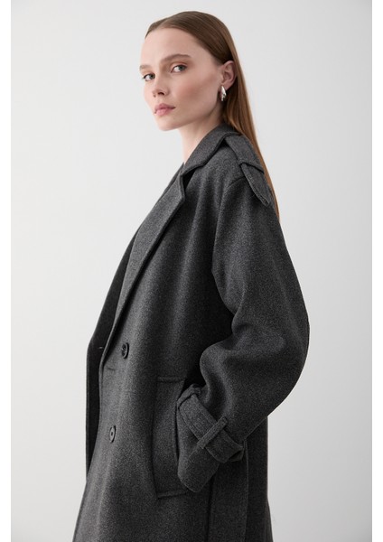 Antrasit Kaşe Kaban - 6047 indirimleri