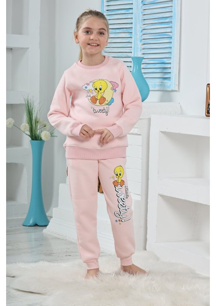 Kapitex 6181 Kız Çocuk Twety Baskılı Uzun Kol Pijama Takımı modelleri