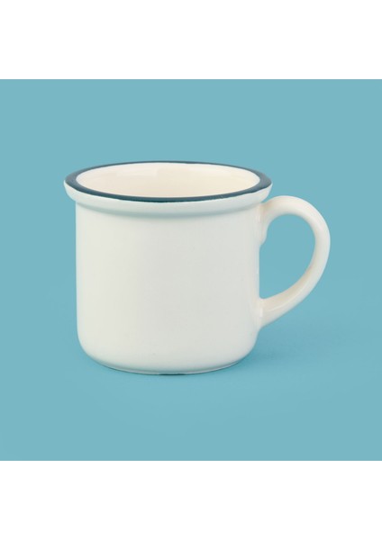 Kitchen Zest Kahve Fincanı - Krem / Mavi - 90 ml