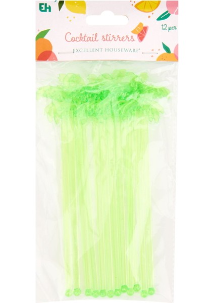 Houseware 12'li Flamingo Kokteyl Çubuğu - Asorti