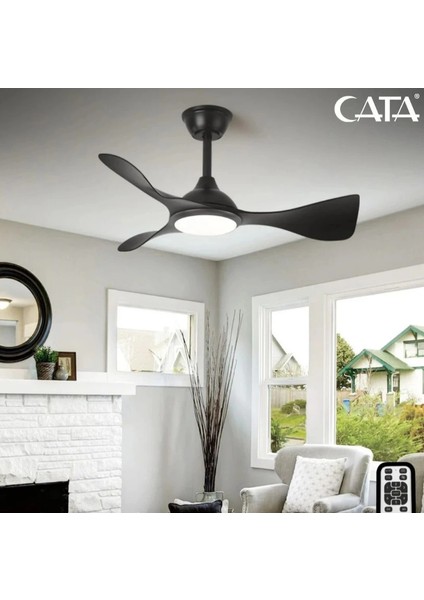 Zürih Ledli Tavan Vantilatörü 40W Aydınlatma 70W Fan Kumandalı Dekoratif 3 Kanat modelleri