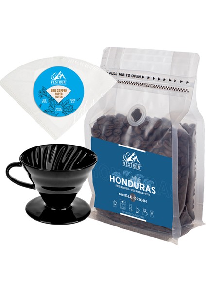 V60 Kahve Demleme Tanışma Seti| Honduras Toucan Bird %100 Arabica Espresso|single ORIGIN|250G
