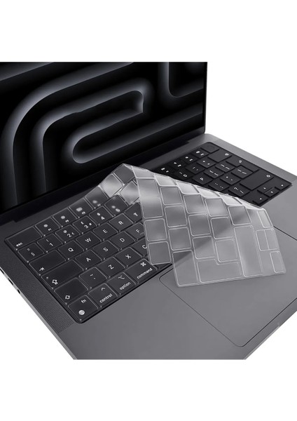 Macbook 13 Pro Touch Bar A1706 Uyumlu Türkçe Q Silikon Klavye Koruyucu