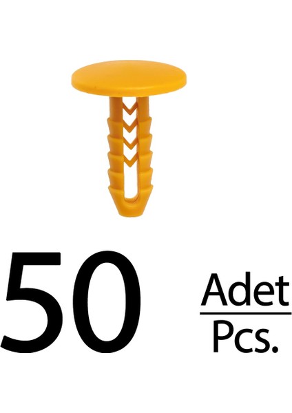 Alfa Romeo 147, Fiat Grande Punto Için Döşeme Klipsi- 50 Adet