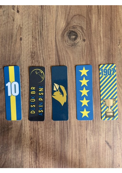 5 Adet Taraftar Kitap Ayracı - Sarı Lacivert (15 Cm) fiyatları