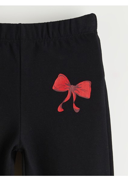 Yeni Sezon Beli Lastikli Ispanyol Paça Kız Çocuk Tayt 2'li modelleri