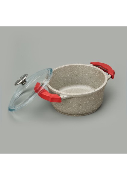 Döküm Tencere - Bej / Kırmızı - 20 cm fiyatları