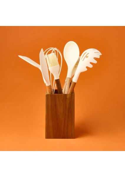 Cuddly 8'li Servis Seti - Krem / Kahverengi