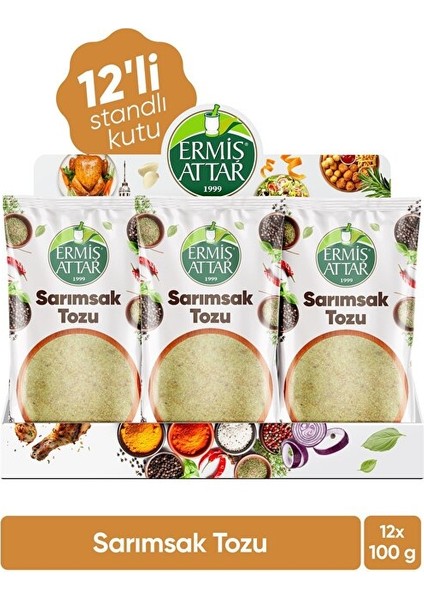 Sarımsak Tozu 100 Gram 12'li Ermiş Attar