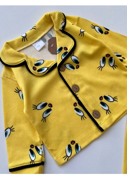 %100 Pamuklu Uzun Kollu Mevsimlik Bebek Çocuk Pijaması modelleri