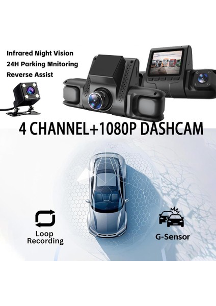 Çift Araç Kamerası 1080P Ir Gece Görüş – 24H Park Modu, Led, Kızılötesi, Kaymaz Tasarım modelleri