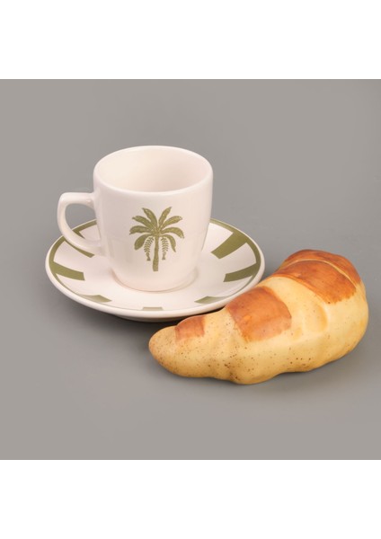 Kitchen Palm 4 Parça Kahve Fincanı Takımı - Renkli - 90 ml modelleri