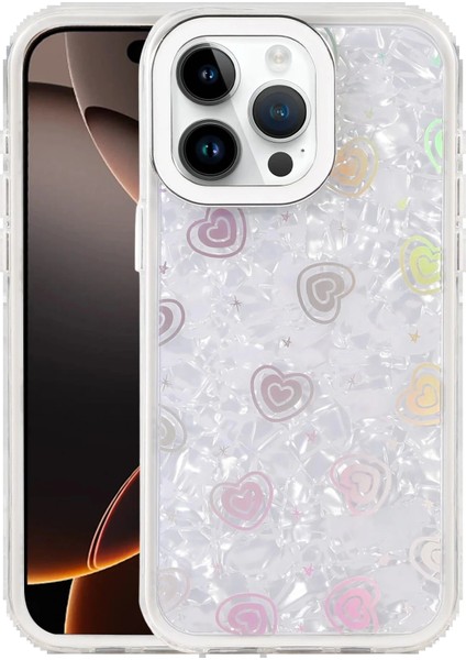 Bfs Apple iPhone 14 Pro Max Lumi Desenli Kapak - Beyaz