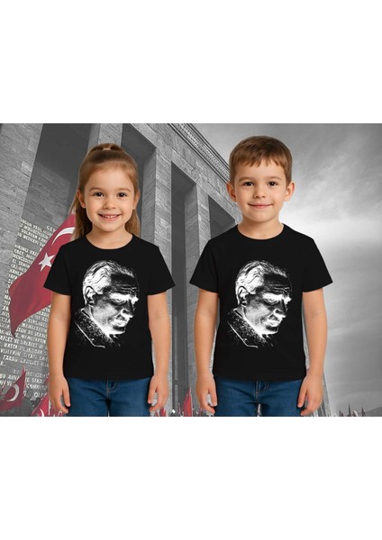 Unisex Ay Yıldızlı T-Shirt 19 Mayıs 29 Ekim 23 Nisan 10 Kasım Atatürk Çocuk Tişört
