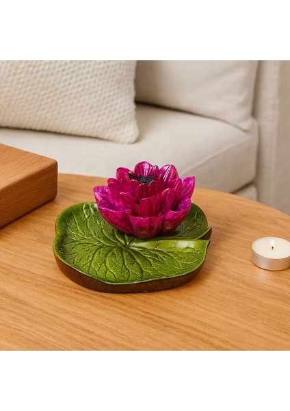 Deco Lotus Dekoratif Tabak - Pembe - 12 cm