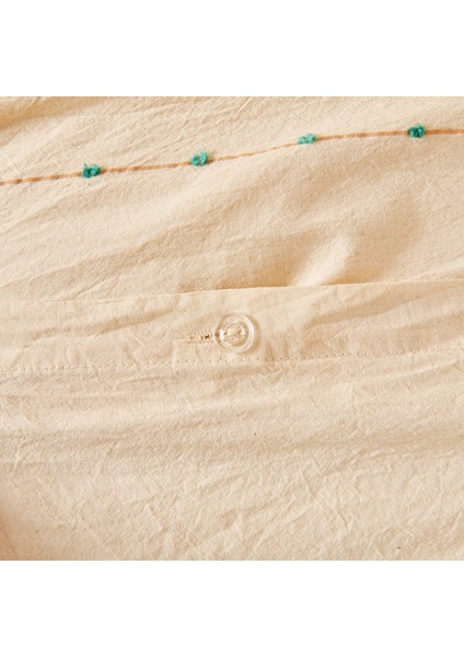 Soft Elias Ipliği Boyalı Çift Kişilik Nevresim Takımı - Ekru modelleri