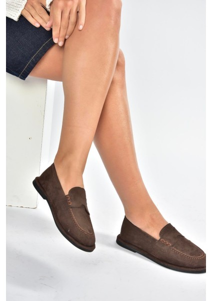 V846872102 Kahverengi Süet Günlük Kadın Ayakkabı fırsatları