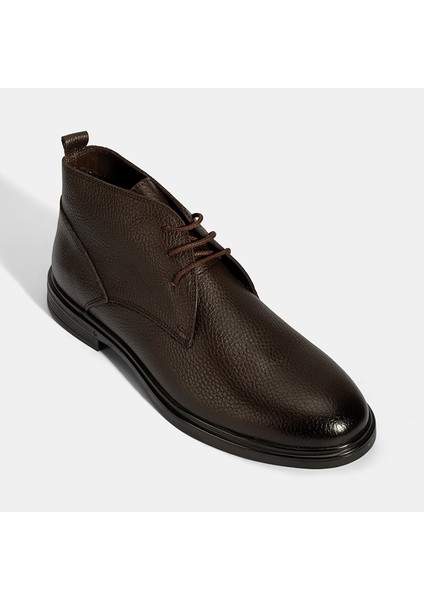 Erkek Kahve Bağcıklı Deri Bot indirimleri