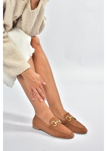V780161202 Taba Süet Günlük Kadın Ayakkabı modelleri